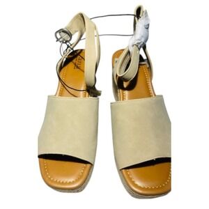 a.n.a Laskie Stone Espadrille Platform Wedge Sandal Ankle Strap Summer Shoes 9.5